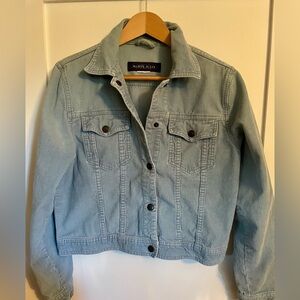 Women's Light Blue Corduroy Jean Jacket